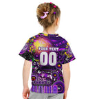 Personalised NAIDOC Week 2025 Freo Football Kid T Shirt Aboriginal Dot Painting