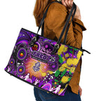 NAIDOC Week 2025 Freo Football Leather Tote Bag Aboriginal Dot Painting