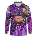 Personalised NAIDOC Week 2025 Freo Football Long Sleeve Polo Shirt Aboriginal Dot Painting
