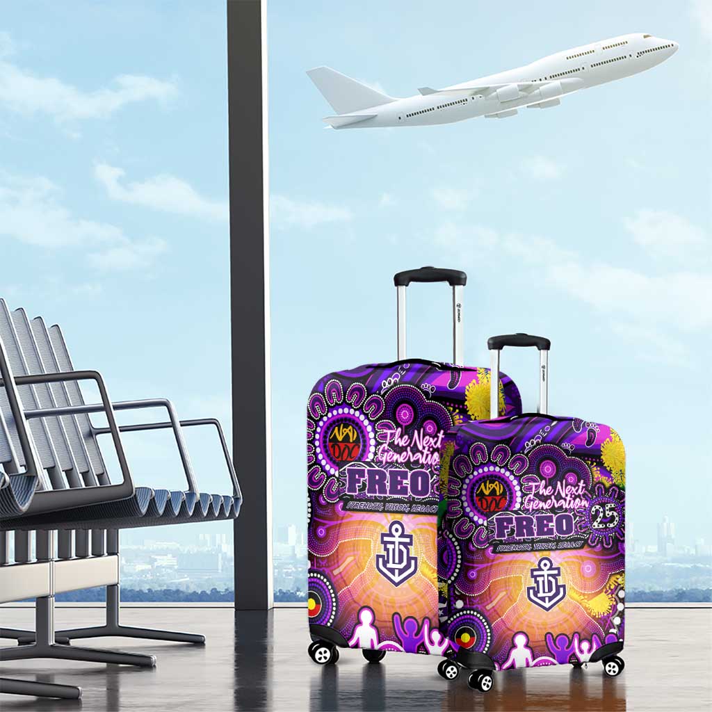 NAIDOC Week 2025 Freo Football Luggage Cover Aboriginal Dot Painting