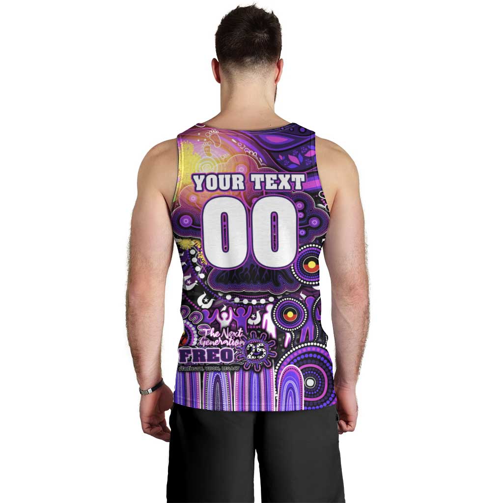 Personalised NAIDOC Week 2025 Freo Football Men Tank Top Aboriginal Dot Painting