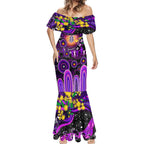 Personalised NAIDOC Week 2025 Freo Football Mermaid Dress Aboriginal Dot Painting