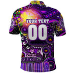 Personalised NAIDOC Week 2025 Freo Football Polo Shirt Aboriginal Dot Painting