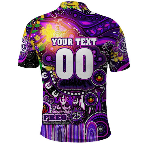 Personalised NAIDOC Week 2025 Freo Football Polo Shirt Aboriginal Dot Painting