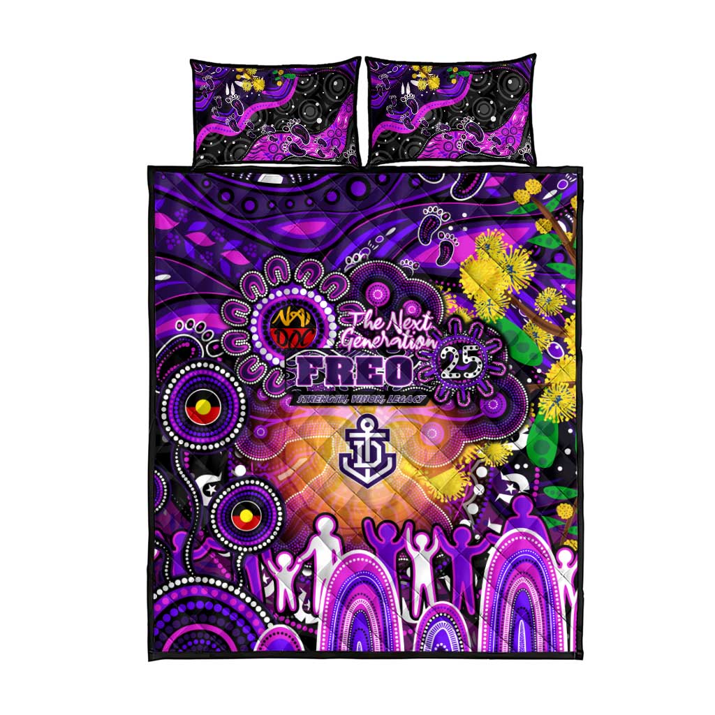 NAIDOC Week 2025 Freo Football Quilt Bed Set Aboriginal Dot Painting