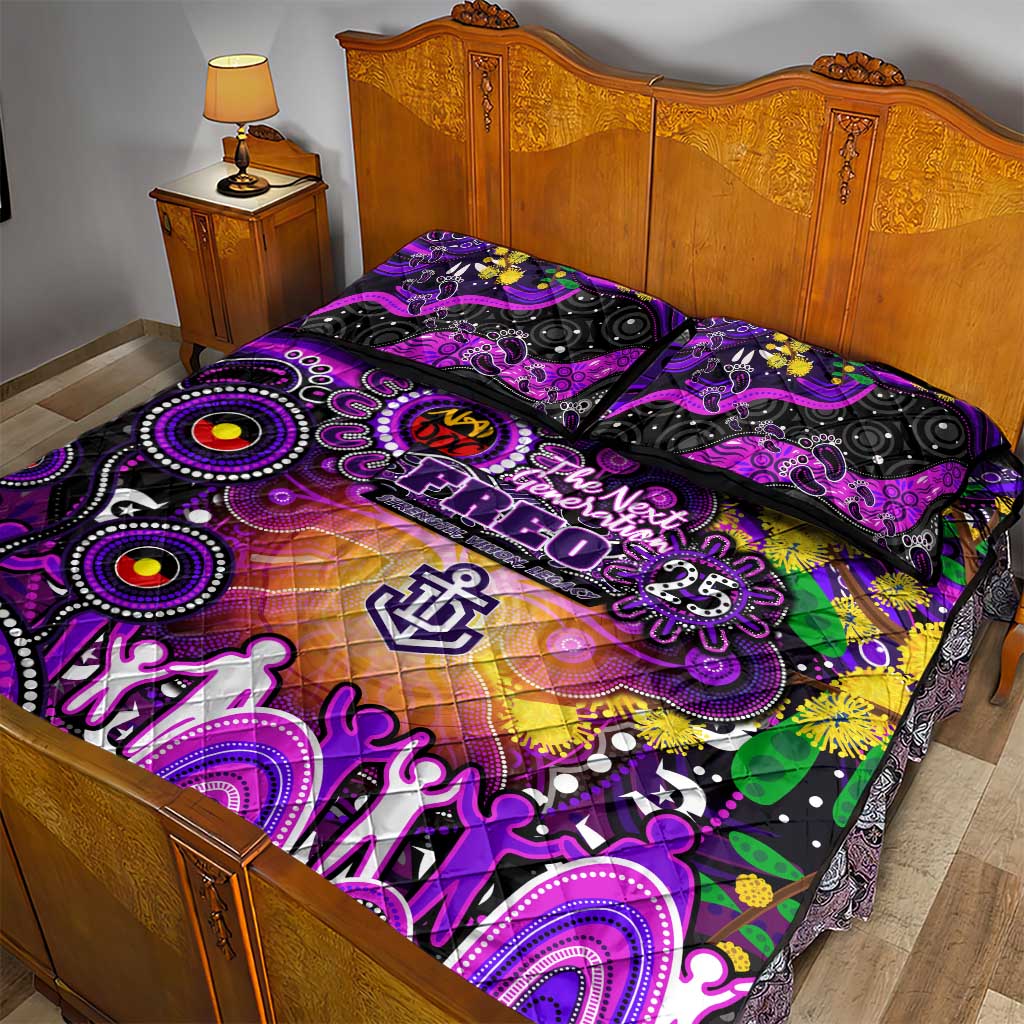 NAIDOC Week 2025 Freo Football Quilt Bed Set Aboriginal Dot Painting