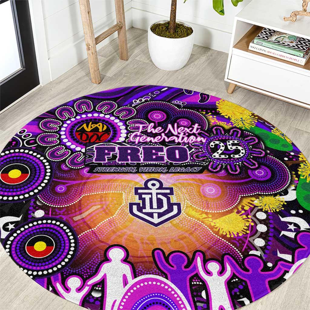 NAIDOC Week 2025 Freo Football Round Carpet Aboriginal Dot Painting