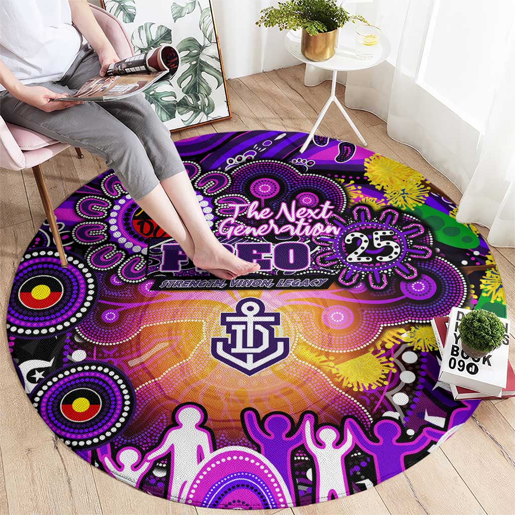 NAIDOC Week 2025 Freo Football Round Carpet Aboriginal Dot Painting