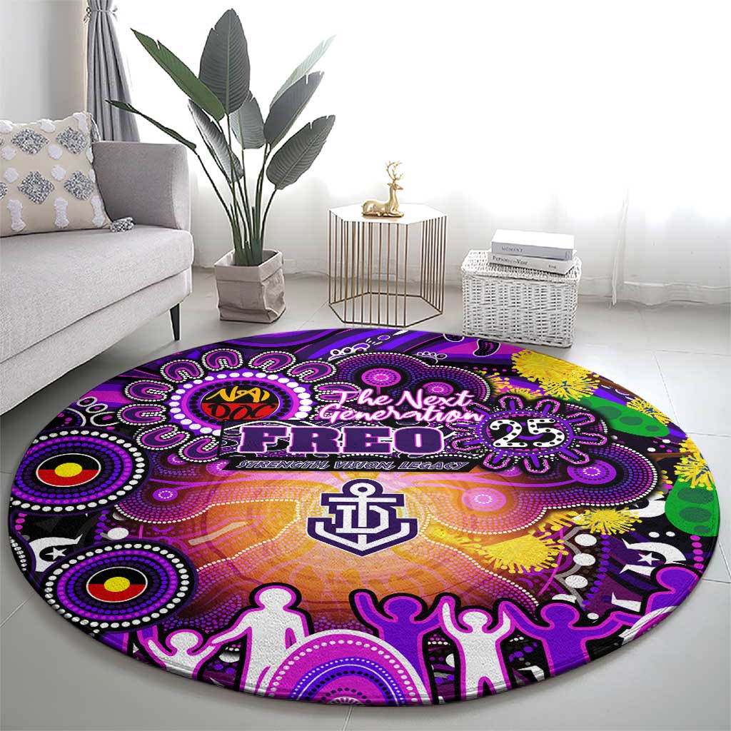 NAIDOC Week 2025 Freo Football Round Carpet Aboriginal Dot Painting