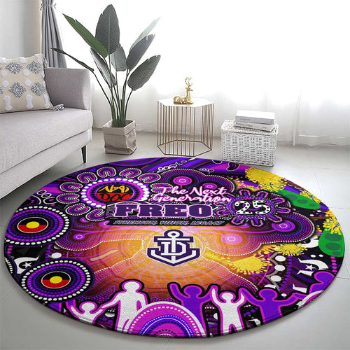 NAIDOC Week 2025 Freo Football Round Carpet Aboriginal Dot Painting