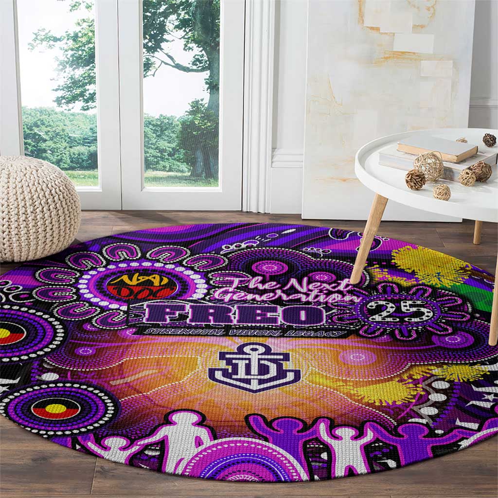 NAIDOC Week 2025 Freo Football Round Carpet Aboriginal Dot Painting