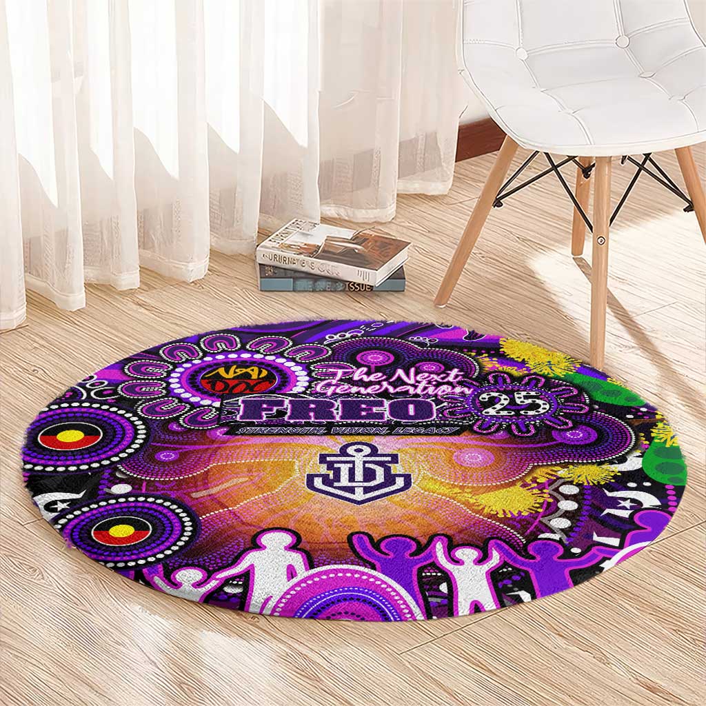 NAIDOC Week 2025 Freo Football Round Carpet Aboriginal Dot Painting