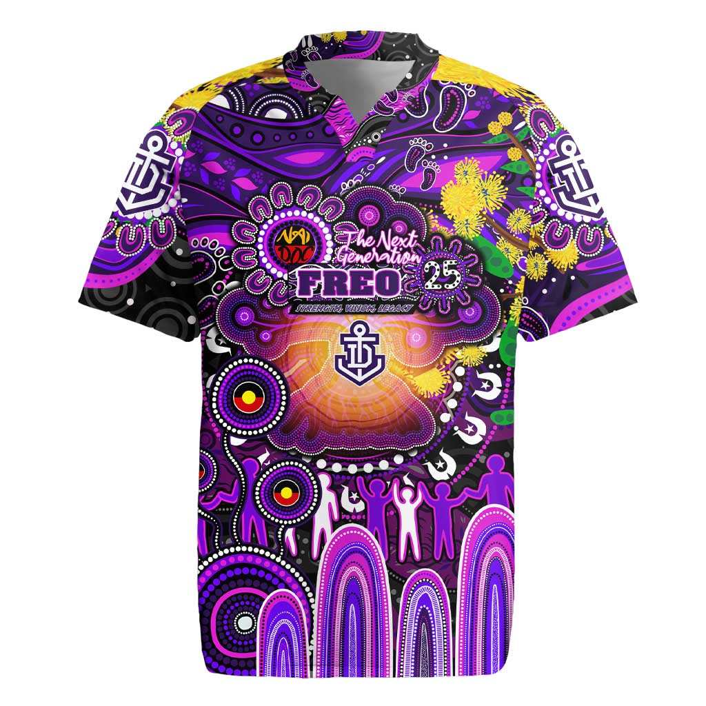 Personalised NAIDOC Week 2025 Freo Football Rugby Jersey Aboriginal Dot Painting