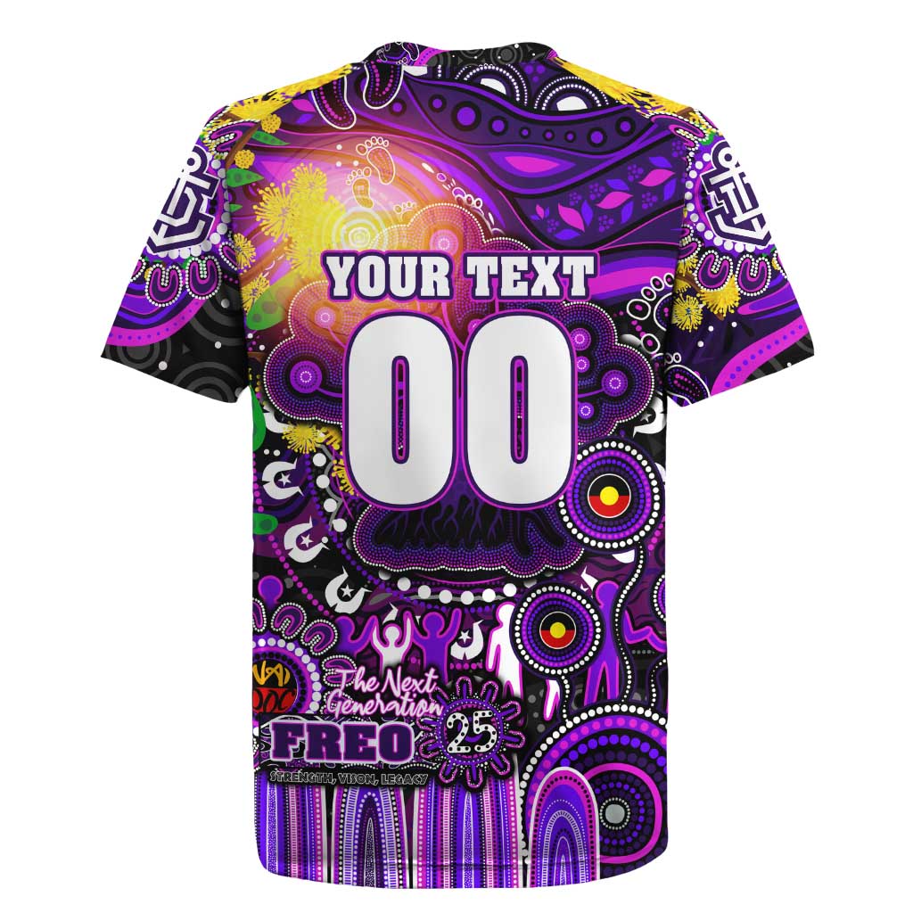 Personalised NAIDOC Week 2025 Freo Football Rugby Jersey Aboriginal Dot Painting