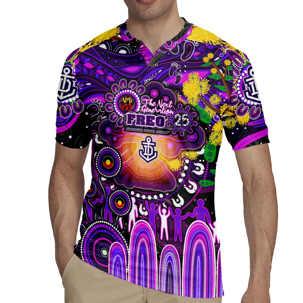 Personalised NAIDOC Week 2025 Freo Football Rugby Jersey Aboriginal Dot Painting