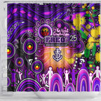 NAIDOC Week 2025 Freo Football Shower Curtain Aboriginal Dot Painting
