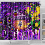 NAIDOC Week 2025 Freo Football Shower Curtain Aboriginal Dot Painting