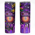 NAIDOC Week 2025 Freo Football Skinny Tumbler Aboriginal Dot Painting
