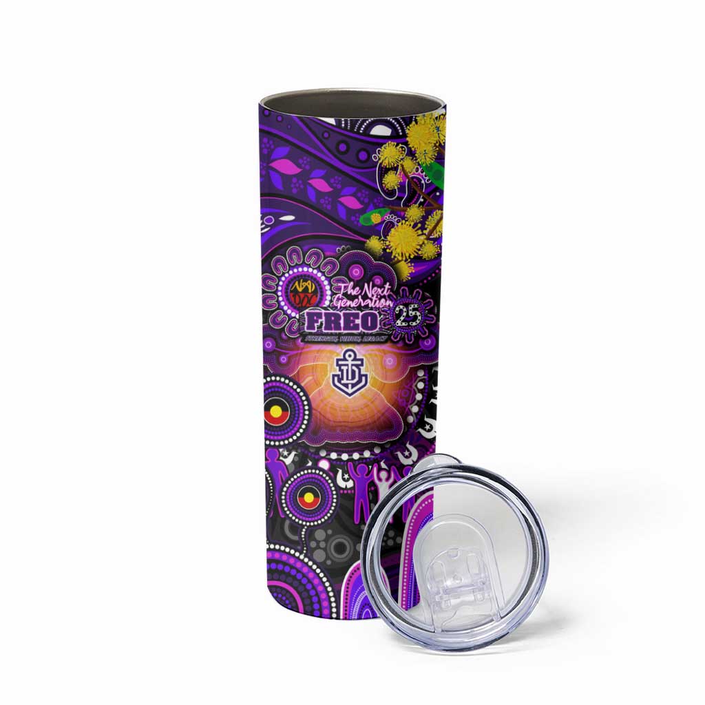 NAIDOC Week 2025 Freo Football Skinny Tumbler Aboriginal Dot Painting
