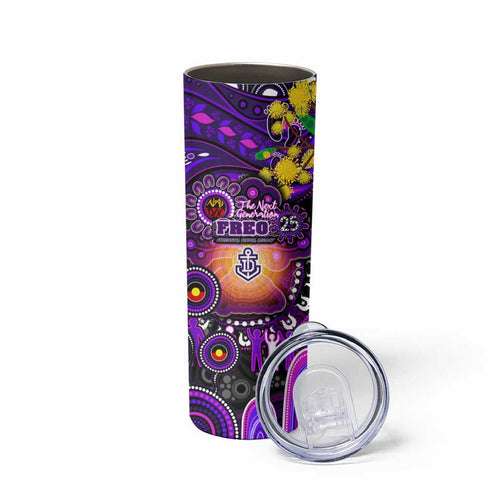 NAIDOC Week 2025 Freo Football Skinny Tumbler Aboriginal Dot Painting