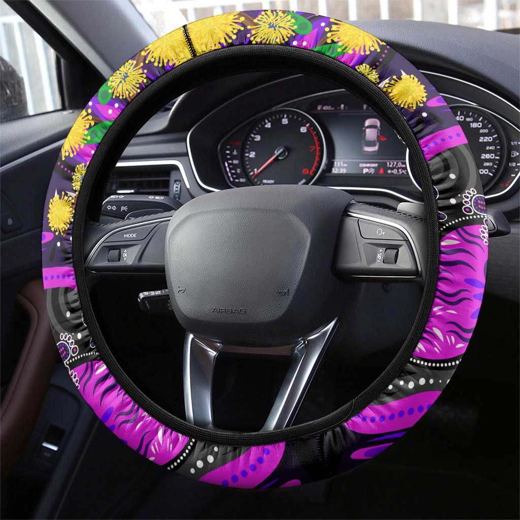 NAIDOC Week 2025 Freo Football Steering Wheel Cover Aboriginal Dot Painting