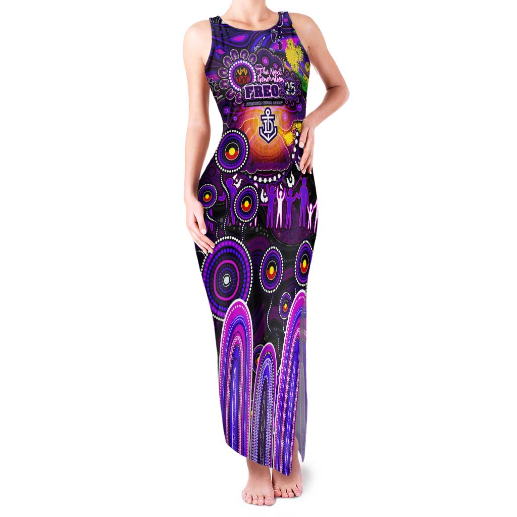 Personalised NAIDOC Week 2025 Freo Football Tank Maxi Dress Aboriginal Dot Painting