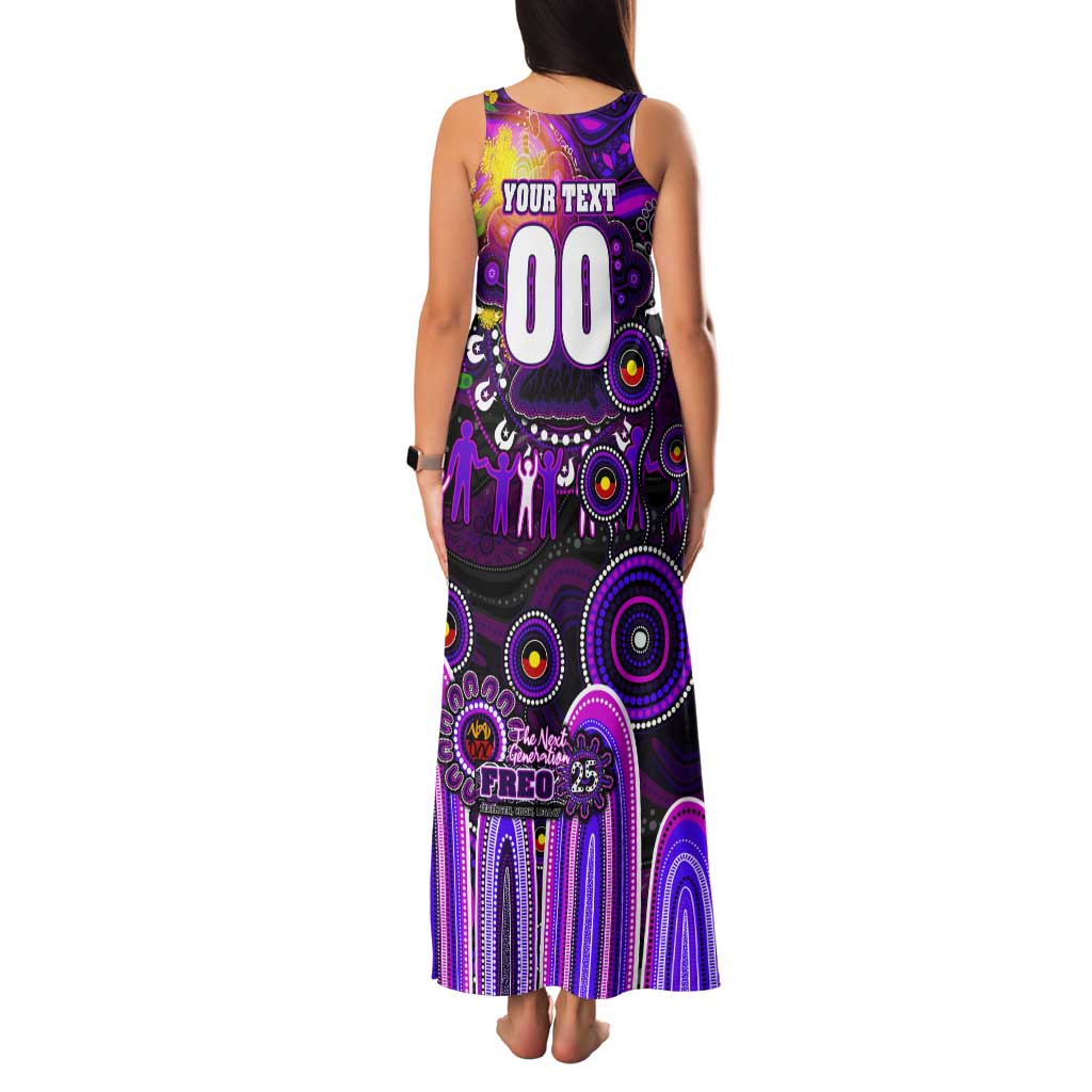 Personalised NAIDOC Week 2025 Freo Football Tank Maxi Dress Aboriginal Dot Painting