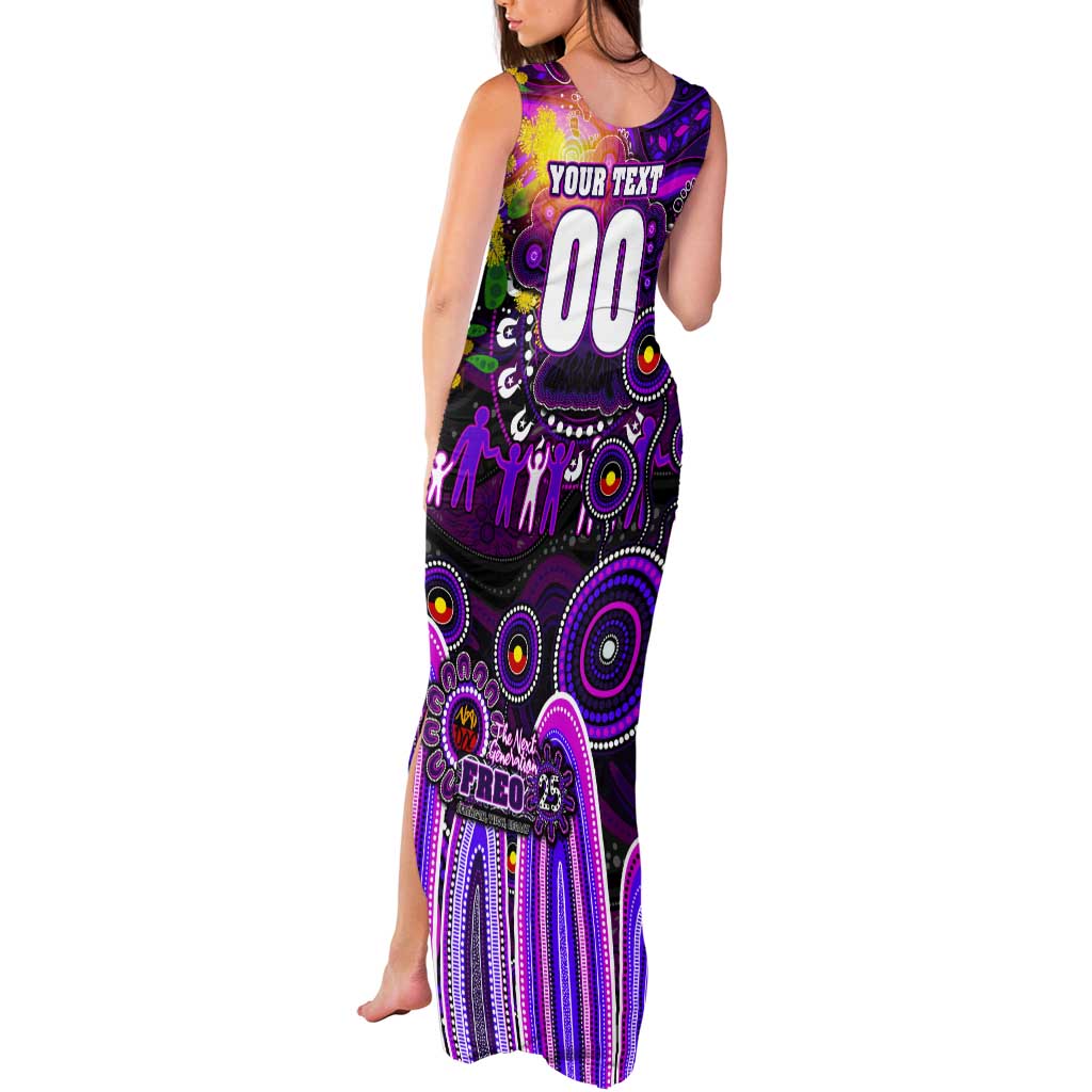 Personalised NAIDOC Week 2025 Freo Football Tank Maxi Dress Aboriginal Dot Painting