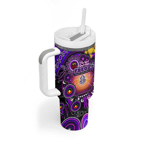 NAIDOC Week 2025 Freo Football Tumbler With Handle Aboriginal Dot Painting