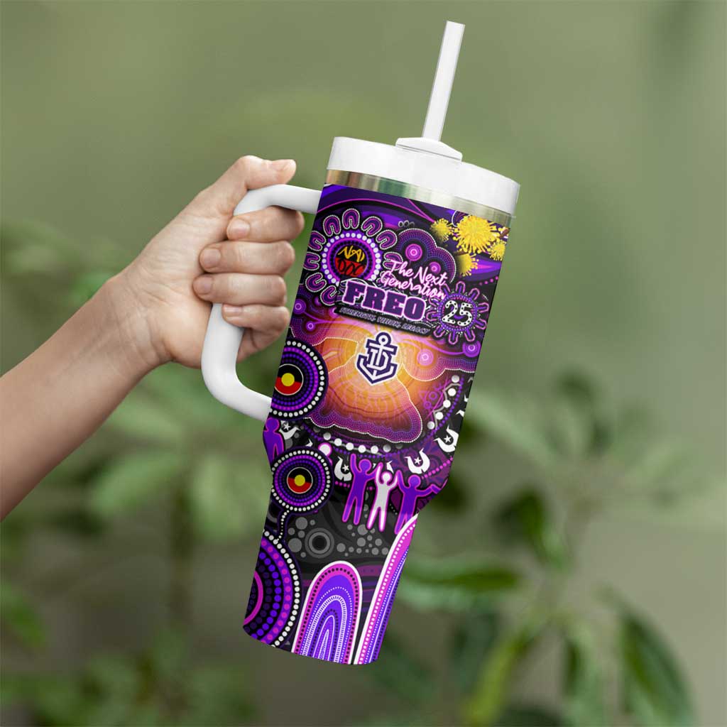 NAIDOC Week 2025 Freo Football Tumbler With Handle Aboriginal Dot Painting