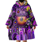 Personalised NAIDOC Week 2025 Freo Football Wearable Blanket Hoodie Aboriginal Dot Painting