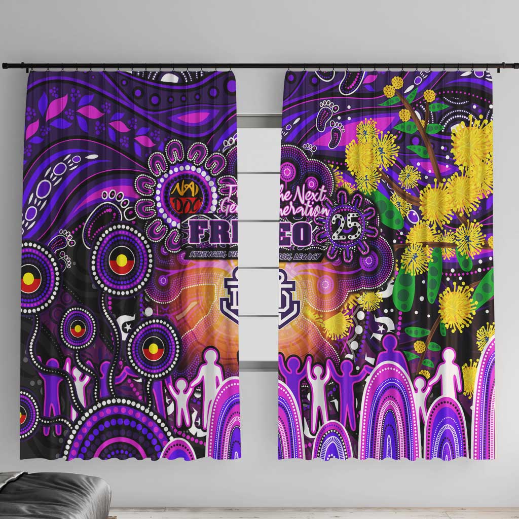 NAIDOC Week 2025 Freo Football Window Curtain Aboriginal Dot Painting