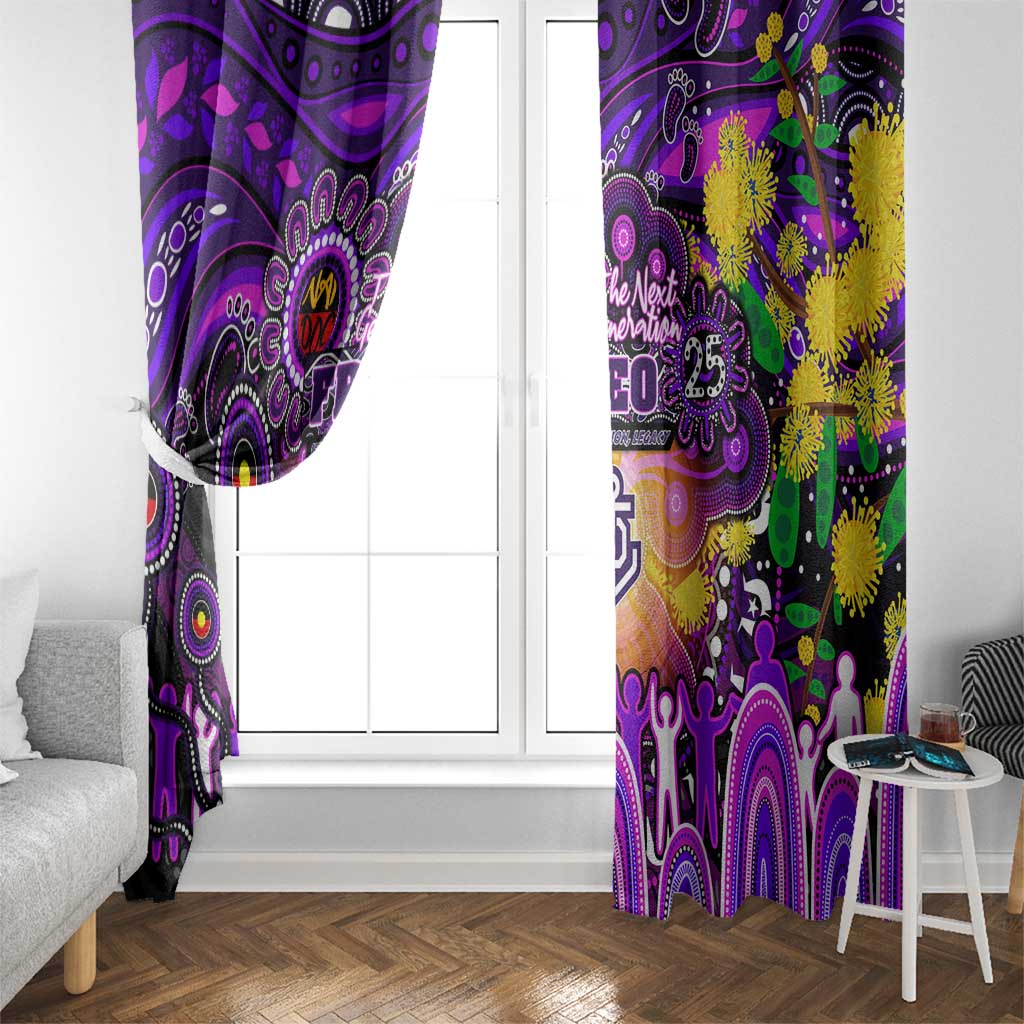NAIDOC Week 2025 Freo Football Window Curtain Aboriginal Dot Painting