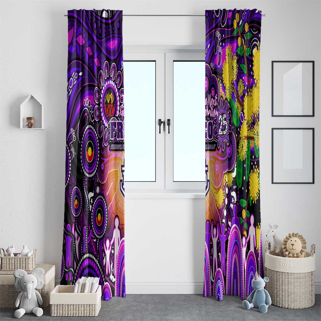 NAIDOC Week 2025 Freo Football Window Curtain Aboriginal Dot Painting