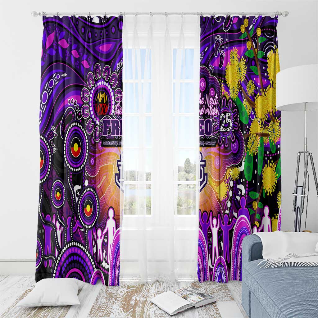 NAIDOC Week 2025 Freo Football Window Curtain Aboriginal Dot Painting