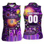 Personalised NAIDOC Week 2025 Freo Football Women Sleeveless Polo Shirt Aboriginal Dot Painting