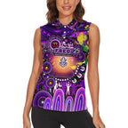Personalised NAIDOC Week 2025 Freo Football Women Sleeveless Polo Shirt Aboriginal Dot Painting