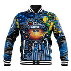 Personalised NAIDOC Week 2025 Cats Football Baseball Jacket Aboriginal Dot Painting