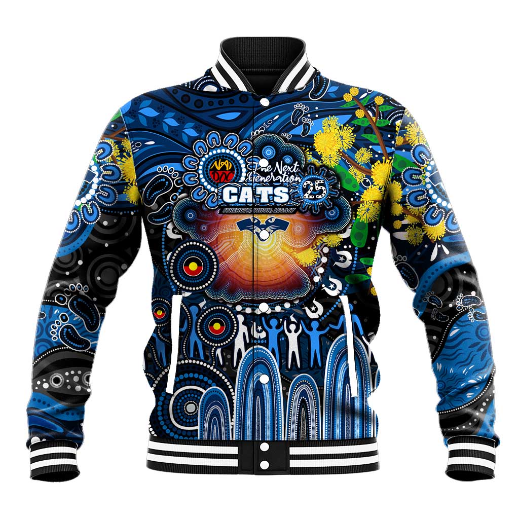Personalised NAIDOC Week 2025 Cats Football Baseball Jacket Aboriginal Dot Painting