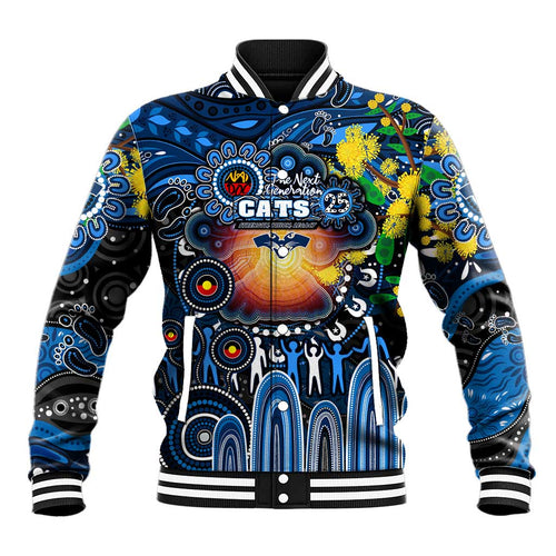 Personalised NAIDOC Week 2025 Cats Football Baseball Jacket Aboriginal Dot Painting