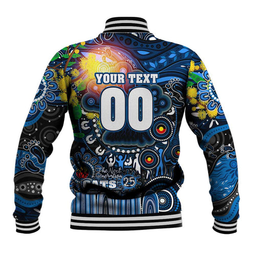 Personalised NAIDOC Week 2025 Cats Football Baseball Jacket Aboriginal Dot Painting