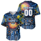 Personalised NAIDOC Week 2025 Cats Football Baseball Jersey Aboriginal Dot Painting