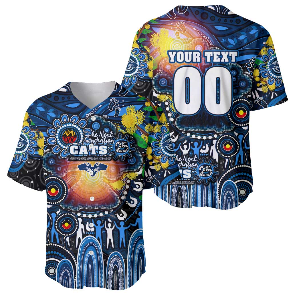 Personalised NAIDOC Week 2025 Cats Football Baseball Jersey Aboriginal Dot Painting