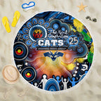 NAIDOC Week 2025 Cats Football Beach Blanket Aboriginal Dot Painting