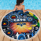 NAIDOC Week 2025 Cats Football Beach Blanket Aboriginal Dot Painting