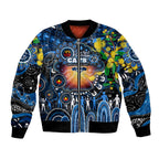 Personalised NAIDOC Week 2025 Cats Football Bomber Jacket Aboriginal Dot Painting