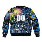 Personalised NAIDOC Week 2025 Cats Football Bomber Jacket Aboriginal Dot Painting