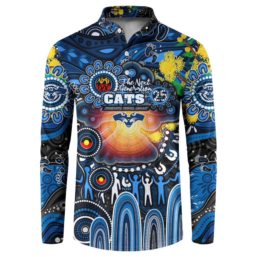 Personalised NAIDOC Week 2025 Cats Football Button Sweatshirt Aboriginal Dot Painting
