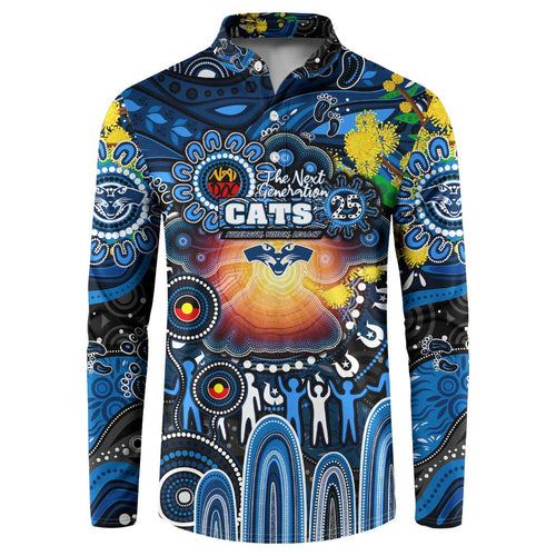 Personalised NAIDOC Week 2025 Cats Football Button Sweatshirt Aboriginal Dot Painting