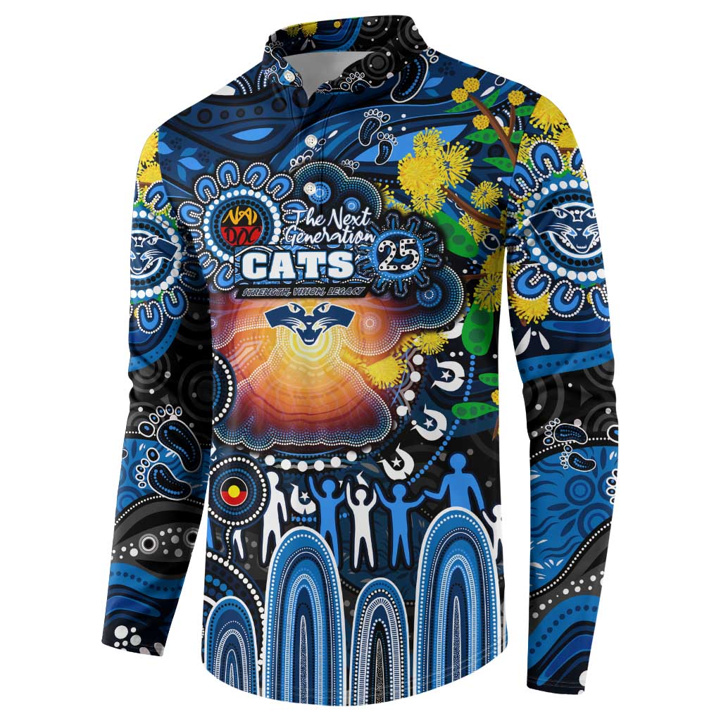 Personalised NAIDOC Week 2025 Cats Football Button Sweatshirt Aboriginal Dot Painting